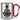 So sieht die beste Fotografin der Welt aus! – Karabinerbecher 330 ml – Silber/Rot – Ohne Deckel – Ansicht 1 #farbe_silber-rot