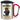 Anti-Stress Tasse für Polizisten – Karabinerbecher 330 ml – Silber/Rot – Mit Deckel – Ansicht 1 #farbe_silber-rot