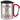 No Prob-Lama – Karabinerbecher 330 ml – Silber/Rot – Mit Deckel – Ansicht 1 #farbe_silber-rot