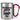 Glückwunsch, du wirst Tante – Karabinerbecher 330 ml – Silber/Rot – Ohne Deckel – Ansicht 1 #farbe_silber-rot