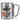 Die Welt ist bunt – Karabinerbecher 330 ml – Silber/Silber – Ohne Deckel – Ansicht 1 #farbe_silber-silber