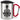 So sieht der beste Postbote der Welt aus! – Karabinerbecher 330 ml – Silber/Rot – Mit Deckel – Ansicht 1 #farbe_silber-rot