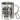 Du bist nicht du, wenn Koffein fehlt – Edelstahlbecher 400 ml – Silber – Mit Karabiner – Ansicht 1 #farbe_silber