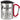 Kaffee, weil es für Bier zu früh ist – Karabinerbecher 330 ml – Silber/Rot – Mit Deckel – Ansicht 1 #farbe_silber-rot