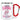 Ich bin ein Flamingo – ich darf das – Karabinerbecher 330 ml – Weiß/Rot – Ohne Deckel – Ansicht 1 #farbe_weiss-rot