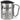 Kaffee, weil es für Wein zu früh ist – Karabinerbecher 330 ml – Silber/Silber – Mit Deckel – Ansicht 1 #farbe_silber-silber