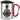 So sieht der beste Chef der Welt aus! – Karabinerbecher 330 ml – Silber/Rot – Mit Deckel – Ansicht 1 #farbe_silber-rot
