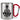 So sieht die beste Frau der Welt aus! – Karabinerbecher 330 ml – Silber/Rot – Ohne Deckel – Ansicht 1 #farbe_silber-rot