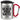 Du bist heißer als mein Kaffee – Karabinerbecher 330 ml – Silber/Rot – Mit Deckel – Ansicht 1 #farbe_silber-rot