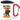 Anti-Stress Tasse für Jäger – Karabinerbecher 330 ml – Weiß/Rot – Mit Deckel – Ansicht 1 #farbe_weiss-rot