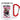 Anti-Stress Tasse für Fußballmamas – Karabinerbecher 330 ml – Weiß/Rot – Ohne Deckel – Ansicht 1 #farbe_weiss-rot