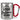 Outdoorbecher personalisiert mit Namen – Karabinerbecher 330 ml – Silber/Rot – Ohne Deckel – Ansicht 1 #farbe_silber-rot