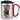 Anti-Stress Tasse für Fußballmamas – Karabinerbecher 330 ml – Silber/Rot – Mit Deckel – Ansicht 1 #farbe_silber-rot