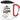No drama lama – Karabinerbecher 330 ml – Weiß/Rot – Mit Deckel – Ansicht 1 #farbe_weiss-rot