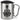 So sieht der beste Teamleiter der Welt aus! – Karabinerbecher 330 ml – Silber/Silber – Mit Deckel – Ansicht 1 #farbe_silber-silber