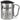 Kaffee, weil es für Bier zu früh ist – Karabinerbecher 330 ml – Silber/Silber – Mit Deckel – Ansicht 1 #farbe_silber-silber