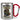 Anti-Stress Tasse fürs Fotografieren – Karabinerbecher 330 ml – Silber/Rot – Ohne Deckel – Ansicht 1 #farbe_silber-rot