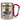 Anti-Stress Tasse für Workaholics – Karabinerbecher 330 ml – Silber/Rot – Ohne Deckel – Ansicht 1 #farbe_silber-rot