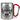 Endlich Schulkind – personalisiert – Karabinerbecher 330 ml – Silber/Rot – Ohne Deckel – Ansicht 1 #farbe_silber-rot