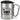 Gamer aus Leidenschaft, nicht aus Mode – Karabinerbecher 330 ml – Silber/Silber – Mit Deckel – Ansicht 1 #farbe_silber-silber