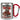 Anti-Stress Tasse für die Weihnachtszeit – Karabinerbecher 330 ml – Silber/Rot – Ohne Deckel – Ansicht 1 #farbe_silber-rot
