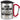 Ich bin Kellnerin, was ist deine Superkraft? – Karabinerbecher 330 ml – Silber/Rot – Mit Deckel – Ansicht 1 #farbe_silber-rot