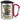 Anti-Stress Tasse für Floristen – Karabinerbecher 330 ml – Silber/Rot – Mit Deckel – Ansicht 1 #farbe_silber-rot