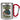Anti-Stress Tasse für Schüler – Karabinerbecher 330 ml – Silber/Rot – Ohne Deckel – Ansicht 1 #farbe_silber-rot