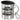 Ich bin Fußballerin, was ist deine Superkraft? – Edelstahlbecher 400 ml – Silber – Mit Deckel und Karabiner – Ansicht 1 #farbe_silber