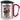 Anti-Stress Tasse für Reiterinnen – Karabinerbecher 330 ml – Silber/Rot – Mit Deckel – Ansicht 1 #farbe_silber-rot