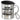 Ich bin Flugbegleiterin, was ist deine Superkraft? – Edelstahlbecher 400 ml – Silber – Mit Deckel und Karabiner – Ansicht 1 #farbe_silber