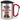 Du bist einfach wunderbar – Karabinerbecher 330 ml – Silber/Rot – Mit Deckel – Ansicht 1 #farbe_silber-rot