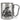 Fisch-Flüsterer – Karabinerbecher 330 ml – Silber/Silber – Ohne Deckel – Ansicht 1 #farbe_silber-silber
