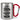 Liebe Oma, ich habe versucht, für dich das beste Geschenk zu finden – Karabinerbecher 330 ml – Silber/Rot – Ohne Deckel – Ansicht 1 #farbe_silber-rot