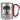 Schonend behandeln, das gute Stück ist 70 Jahre – Karabinerbecher 330 ml – Silber/Rot – Ohne Deckel – Ansicht 1 #farbe_silber-rot