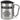 Ich arbeite voll. Ich auch – anders sind die Kollegen nicht zu ertragen – Karabinerbecher 330 ml – Silber/Silber – Mit Deckel – Ansicht 1 #farbe_silber-silber