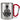 So sieht der beste Elektriker der Welt aus! – Karabinerbecher 330 ml – Silber/Rot – Ohne Deckel – Ansicht 1 #farbe_silber-rot