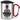 So sieht der beste Freund der Welt aus! – Karabinerbecher 330 ml – Silber/Rot – Mit Deckel – Ansicht 1 #farbe_silber-rot