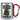 Anti-Stress Tasse fürs Angeln – Karabinerbecher 330 ml – Silber/Rot – Ohne Deckel – Ansicht 1 #farbe_silber-rot