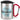 Lieblings-Mitarbeiter – Karabinerbecher 330 ml – Silber/Rot – Mit Deckel – Ansicht 1 #farbe_silber-rot