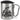 Fisch-Flüsterer – Karabinerbecher 330 ml – Silber/Silber – Mit Deckel – Ansicht 1 #farbe_silber-silber