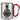 So sieht der beste Teamleiter der Welt aus! – Karabinerbecher 330 ml – Silber/Rot – Ohne Deckel – Ansicht 1 #farbe_silber-rot