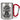 Sind wir zu laut, bist du zu alt – Karabinerbecher 330 ml – Silber/Rot – Ohne Deckel – Ansicht 1 #farbe_silber-rot