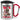 Anti-Stress Tasse für Konditoren – Karabinerbecher 330 ml – Silber/Rot – Mit Deckel – Ansicht 1 #farbe_silber-rot