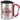 Lieblings-Enkelin – Karabinerbecher 330 ml – Silber/Rot – Mit Deckel – Ansicht 1 #farbe_silber-rot