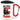Anti-Stress Tasse für Gamer – Karabinerbecher 330 ml – Weiß/Rot – Mit Deckel – Ansicht 1 #farbe_weiss-rot