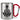 So sieht der beste Kollege der Welt aus! – Karabinerbecher 330 ml – Silber/Rot – Ohne Deckel – Ansicht 1 #farbe_silber-rot