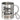 Lesen ist meine Therapie – Edelstahlbecher 400 ml – Silber – Mit Karabiner – Ansicht 1 #farbe_silber