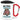 Anti-Stress Tasse fürs Stricken – Karabinerbecher 330 ml – Weiß/Rot – Mit Deckel – Ansicht 1 #farbe_weiss-rot