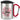 Lieblings-Oma – Karabinerbecher 330 ml – Silber/Rot – Mit Deckel – Ansicht 1 #farbe_silber-rot